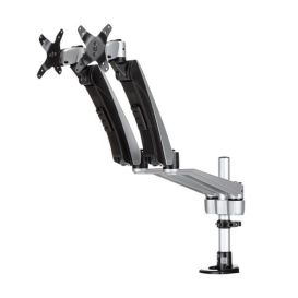 StarTech.com ARMDUAL30 monitor mount / stand 76.2 cm (30") Clamp Black, Silver_Med