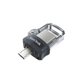SanDisk Ultra Dual m3.0 USB flash drive 32 GB USB Type-A / Micro-USB 3.2 Gen 1 (3.1 Gen 1) Black, Silver, Transparent_Med