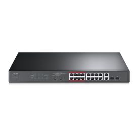 TP-LINK TL-SL1218MP network switch Gigabit Ethernet (10/100/1000) Power over Ethernet (PoE) Black_Med