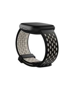 Fitbit FB174SBBKWTL Smart Wearable Accessories Band Black, White Aluminium, Silicone