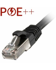 Cablenet 0.5m Cat6a RJ45 Black S/FTP LSOH 26AWG Snagless Booted Patch Lead