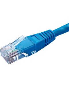 Cablenet 0.5m Cat5e RJ45 Blue U/UTP PVC 24AWG Flush Moulded Booted Patch Lead