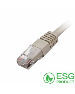 Cablenet 0.5m Cat5e RJ45 Grey U/UTP PVC 24AWG Flush Moulded Boot P/Lead PK 100