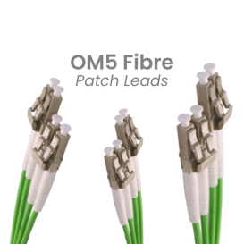Cablenet OM5 50/125 LC-LC Duplex Lime Green LSOH Fibre Patch Leads