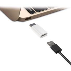 Jivo Technology JI-2046 cable gender changer USB-C Micro USB White_Med