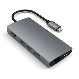 Satechi Type-C Multiport Adapter 4K Ethernet V2 (Space Grey)