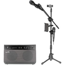 PDT RockJam 100-Watt Bluetooth Karaoke Machine & PA System with Two Premium Wired Microphones