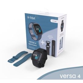 Fitbit Versa 4 AMOLED Digital Touchscreen Graphite GPS (satellite)