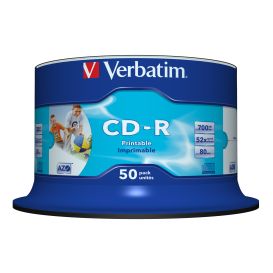 Verbatim CD-R AZO Wide Inkjet Printable no ID 700 MB 50 pc(s)_Med