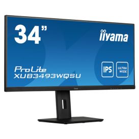 iiyama ProLite XUB3493WQSU-B5 computer monitor 86.4 cm (34") 3440 x 1440 pixels UltraWide Quad HD LED Black