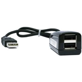 Plugable Technologies USB2-2PORT interface hub 480 Mbit/s Black