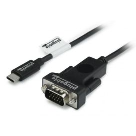 Plugable Technologies USBC-VGA-CABLE video cable adapter 1.8 m USB Type-C VGA (D-Sub) Black