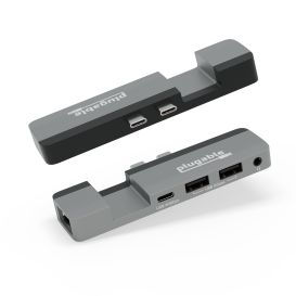 Plugable USB C Hub Multiport Adapter for Apple MagSafe 2 for MacBook Pro, Air M2