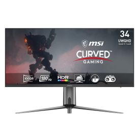 MSI MAG 345CQR Ultra Wide Quad HD 34" Curved VA LCD Gaming Monitor  Black