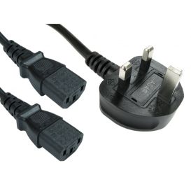 CMS Cables 2m UK -2x C13 Splitter Cable