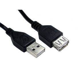 CMS Cables 2m USB 2.0 Type-A M to Type-A F Cable