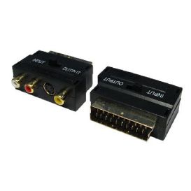CMS Cables Switchable SCART to SVHS & Three RCA Adapter