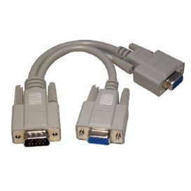 CMS Cables 0.2m SVGA 1x M to 2x F Splitter Cable - DDC