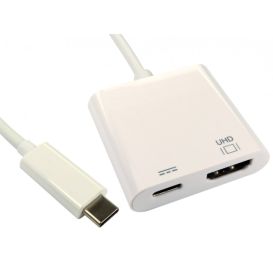 CMS Cables 15cm Leaded USB Type-C to HDMI Adapter with PD Function