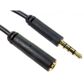 CMS Cables 2m 3.5mm TRRS Male to Female Extension Cable