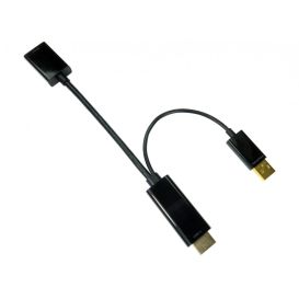 CMS Cables 15cm Leaded HDMI (M) to DisplayPort (F) Adapter - 4K 60Hz