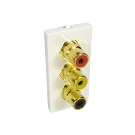 CMS Cables 3x RCA (Red, Yellow, Black) Euromod - Coupler Type