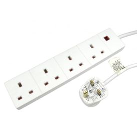 CMS Cables 2m 4 Gang UK Power Extension