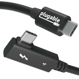 Plugable Thunderbolt 4 Cable with Right Angle Connection (2.6ft / 80cm)