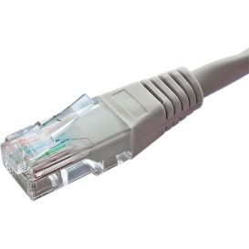 Cablenet 1m Cat6 RJ45 Grey U/UTP PVC 24AWG Flush Booted X over Patch Lead