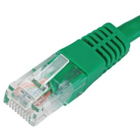Cablenet 3m Cat6 RJ45 Green U/UTP PVC 24AWG Flush Booted X over Patch Lead