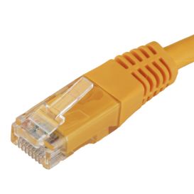 Cablenet 1m Cat6 RJ45 Yellow U/UTP PVC 24AWG Flush Booted X over Patch Lead
