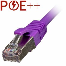 Cablenet 0.3m Cat6a RJ45 Violet S/FTP LSOH 26AWG Snagless Booted Patch Lead