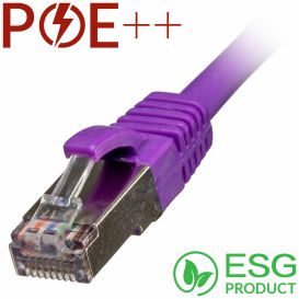 Cablenet 1m Cat6a RJ45 Violet S/FTP LSOH 26AWG Snagless Booted P/Lead - PK 100