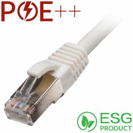 Cablenet 0.3m Cat6a RJ45 White S/FTP LSOH 26AWG Snagless Boot P/Lead (PK 100)
