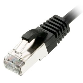 Cablenet 0.25m Cat6 RJ45 Black U/UTP LSOH 30AWG Slim Snagless Booted P/Lead