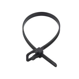 Cablenet 300mm x 4.8mm Black - RETYZ Reusable Cable Zip Tie (PK 100)