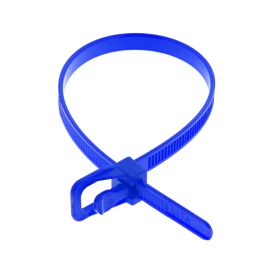 Cablenet 300mm x 4.8mm Blue - RETYZ Reusable Cable Zip Tie (PK 100)