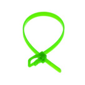 Cablenet 300mm x 4.8mm Fluo Green - RETYZ Reusable Cable Zip Tie (PK 100)