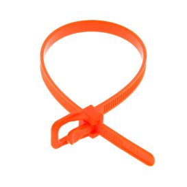 Cablenet 300mm x 4.8mm Fluo Orange - RETYZ Reusable Cable Zip Tie (PK 100)