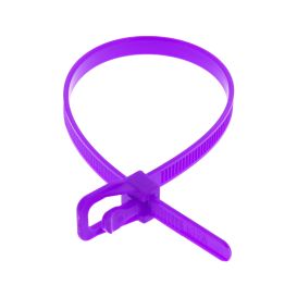 Cablenet 300mm x 4.8mm Purple - RETYZ Reusable Cable Zip Tie (PK 100)