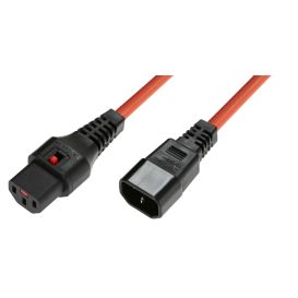 Cablenet 1m IEC C14 - IEC C13 IEC Lock Orange PVC 1.0mm Power Leads