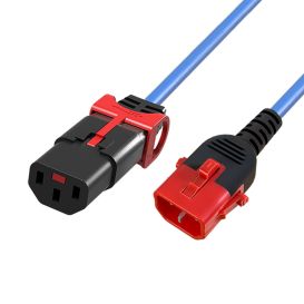 Cablenet 0.5m IEC C14 - IEC C13 IEC Dual Lock Blue PVC 1.0mm Power Leads