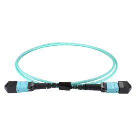 Cablenet 2m OM4 BASE-12 MPO (F) to MPO (F) 12F Aqua Trunk CPR Cable Method B