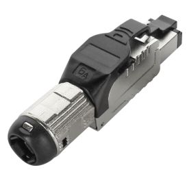 Cablenet Cat Cat6a RJ45 FTP Field Termination Plug with Black Latch
