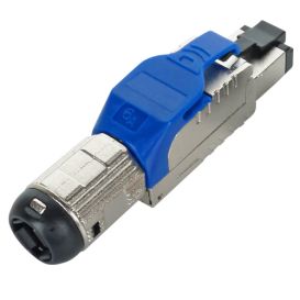 Cablenet Cat Cat6a RJ45 FTP Field Termination Plug with Blue Latch