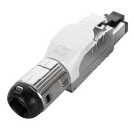 Cablenet Cat Cat6a RJ45 FTP Field Termination Plug With White Latch