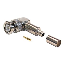 Cablenet 100PK BNC Right Angle Crimp Plug RG59 Turned