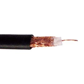 Cablenet RG59 75Ohm Solid PVC CPR Eca Braid Coax Cable Black 100m Reel