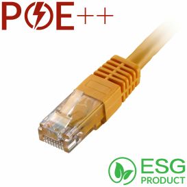 Cablenet 0.3m Cat6 RJ45 Yellow U/UTP PVC 24AWG Flush Moulded Boot P/Lead PK 100