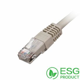 Cablenet 3m Cat5e RJ45 Grey U/UTP PVC 24AWG Flush Moulded Booted P/Lead PK 100